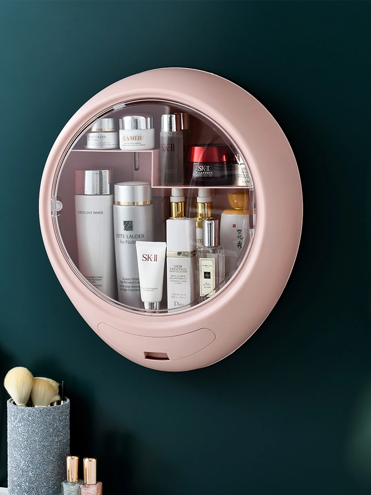 Space-Saving Wall-Mounted Plastic Makeup Organizer Boxes