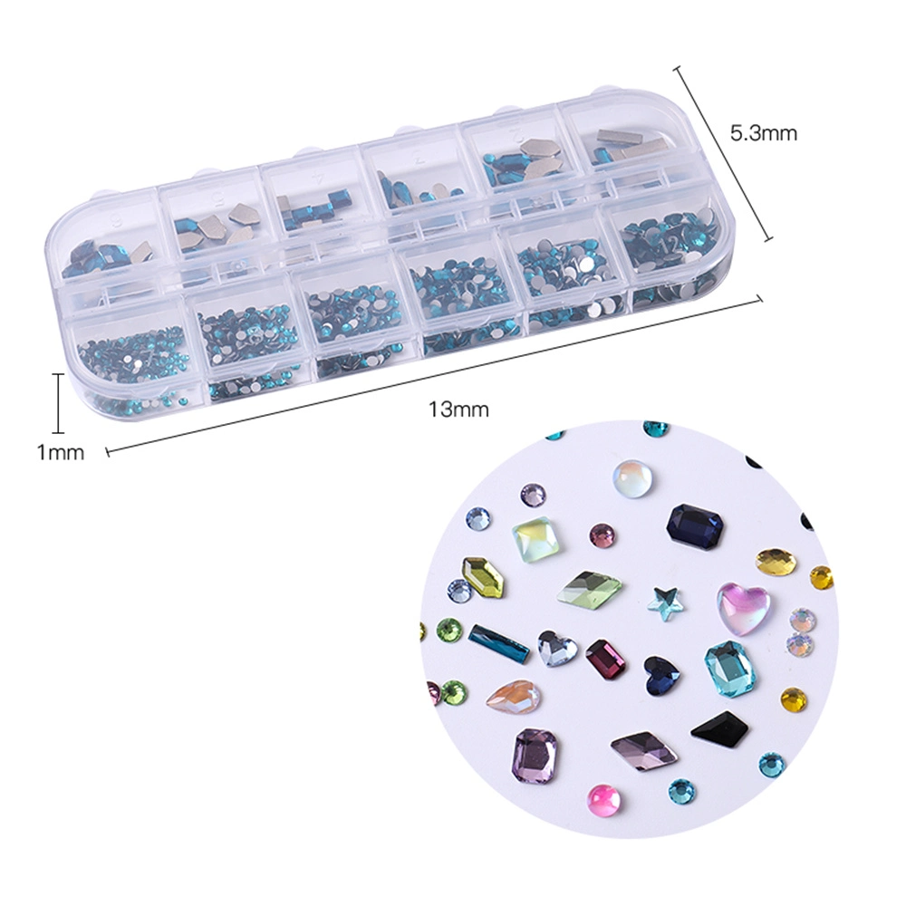 Crystal Transparent Ab Nail Art Rhinestone DIY Non-Thermal Repair Flat Acrylic Nail Stone 3D Nail Art Decoration