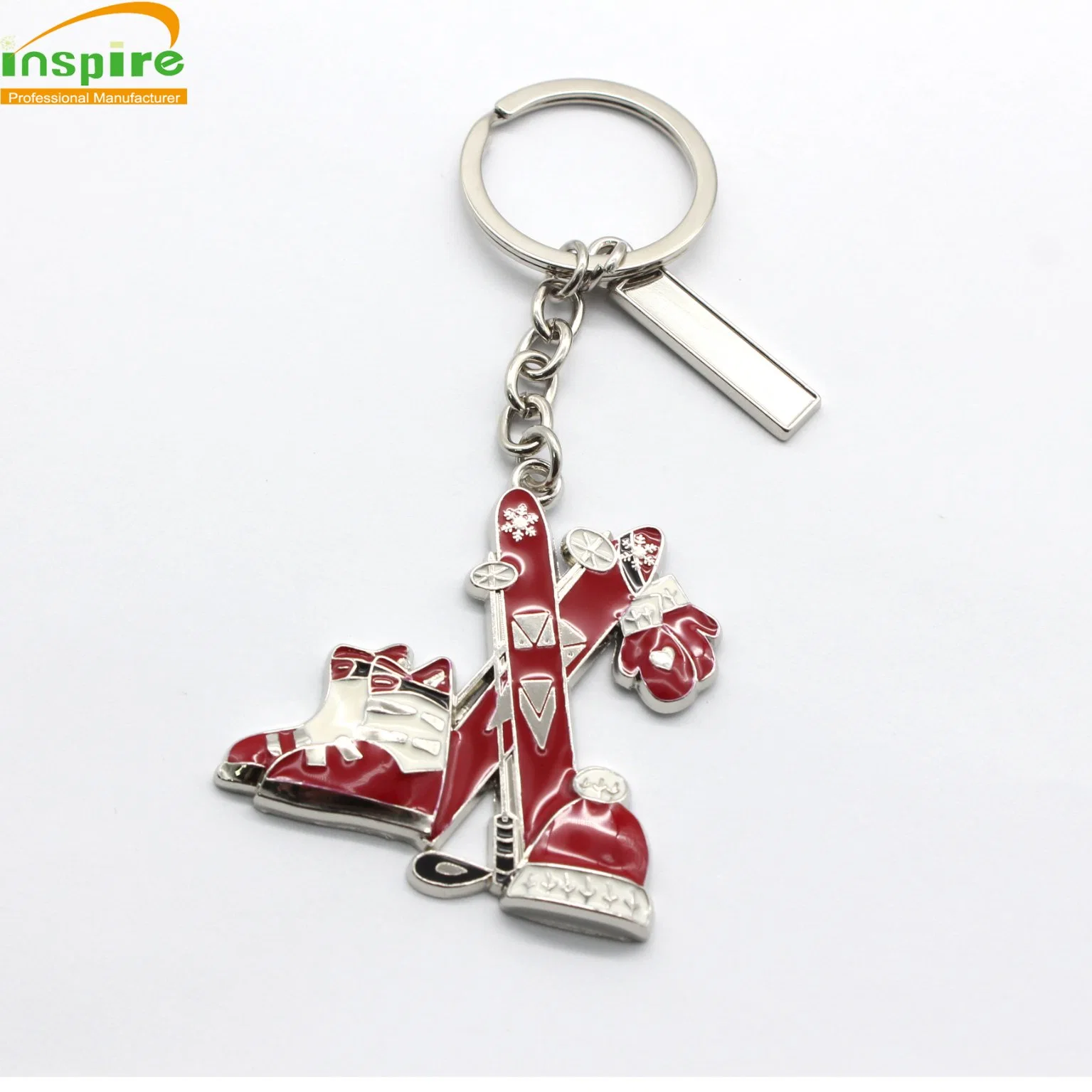 Promotional Gift Free Samples Service Custom Metal Christmas Key Chain