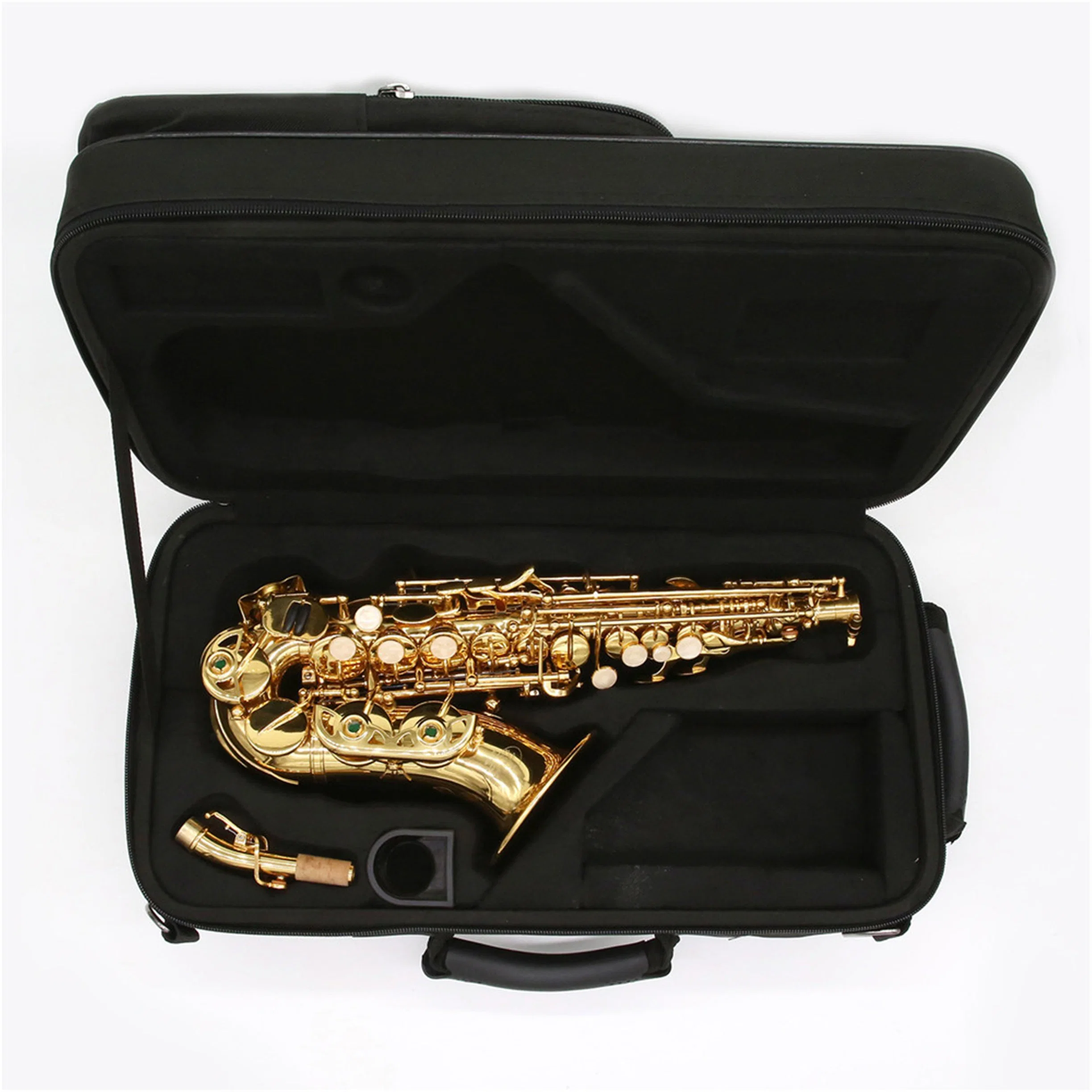 Beginner Soprano Curved Saxophone, Gold Lacquer Sax