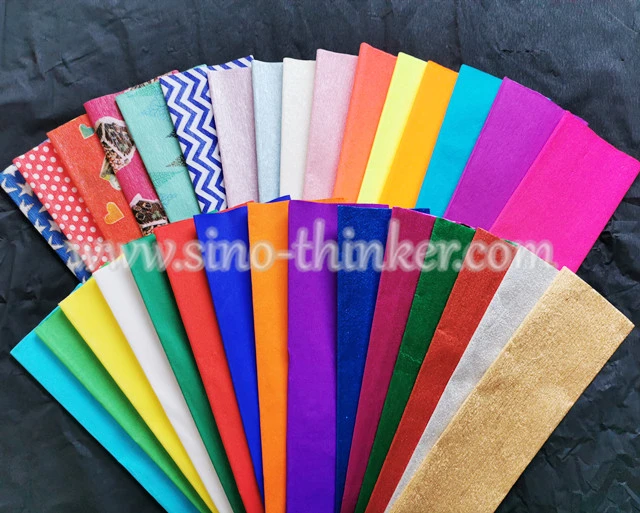 Les plis du papier crêpe (10 feuilles) - 50*180cm - un assortiment de papier crêpe mexicain