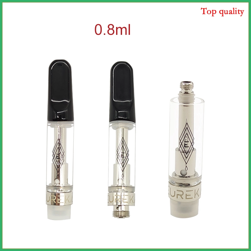 Newest Eureka Cart Ceramic Vape Cart 0.8ml 1.0ml Glass Thick Oil RS Vapor Childproof Box Tank No Leakage Atomizer Diamond Packaging