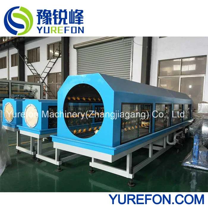 Conical Twin Screw Extruder Vacuum Calibration Cooling Tank Production Line