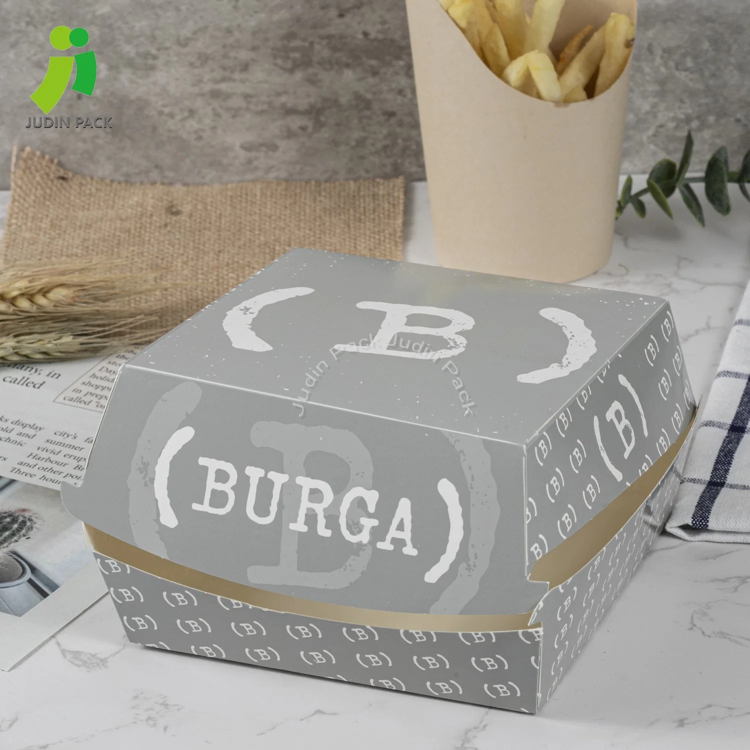 Kraft Paper Small Carryout/Takeout Food for Hamburger Box