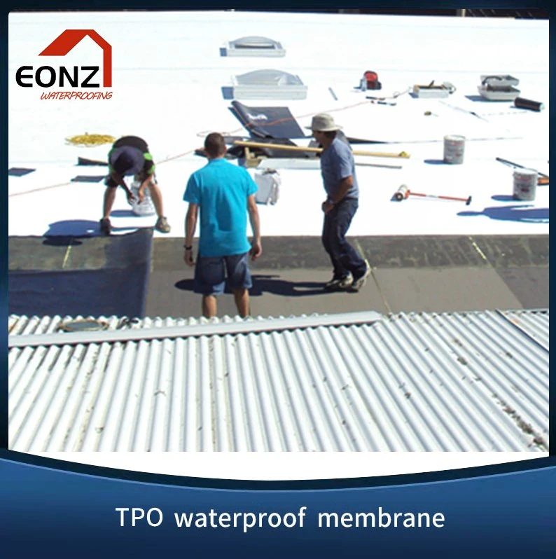 Tpo Waterproof Membrane with ISO Certificate (Concrete Roofs or Construction Projects)