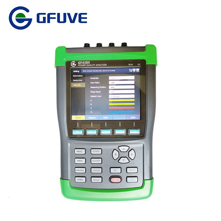 GF438II Three Phase Power Quality Analyzer with 6000A CT