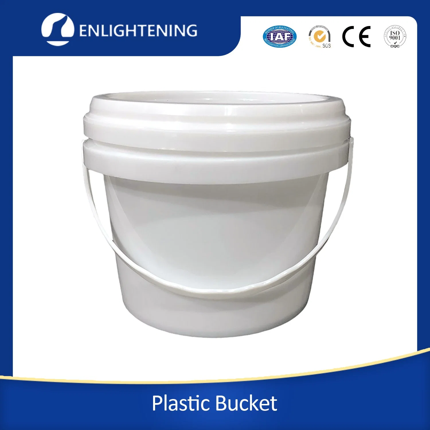 Factory Price 20 Litre Square Plastic Pail with Lid Supply From Stock