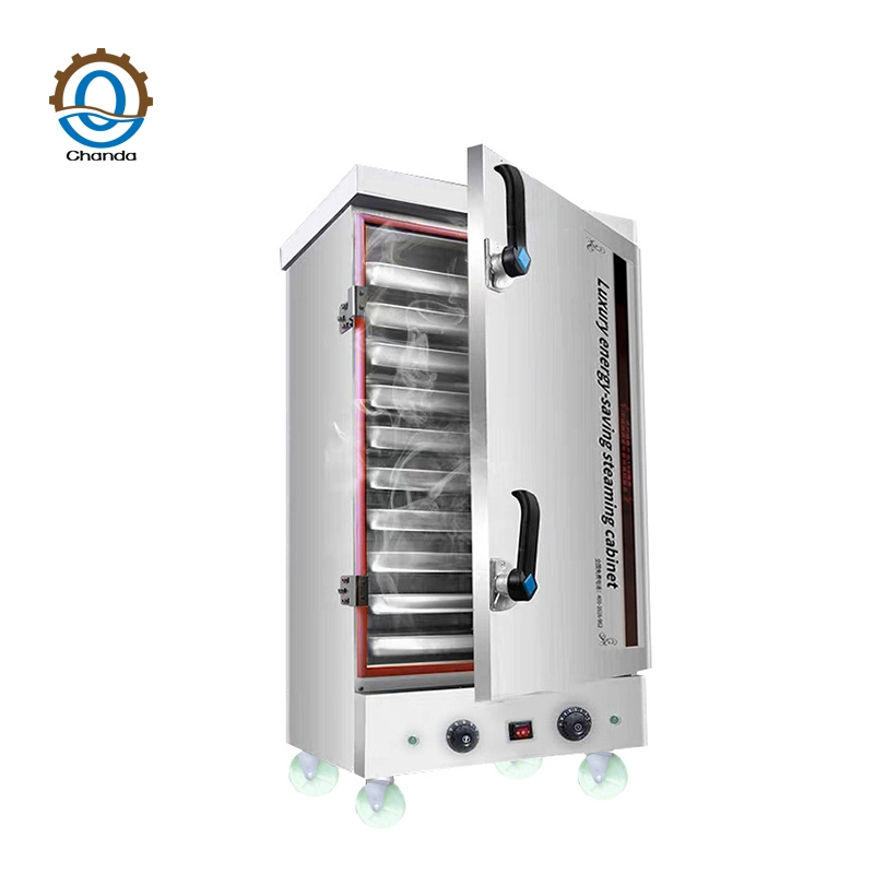 Comercial Electric Gas 4/8/12/24 tabuleiro dumpling Rice Bun Cabinet Electric Vaporizador de alimentos