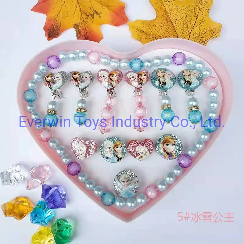 Plastic Toy Birthday Gift Jewelry Bracelet Necklace Ear Rings for Kids