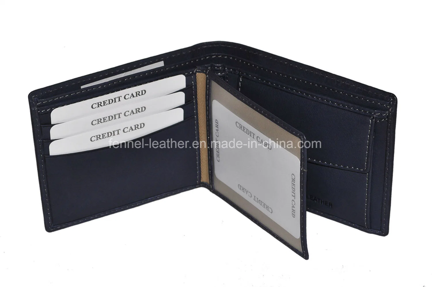 OEM Men&prime; S Genuine Leather Wallet Gift Set with Cardholder and Pen (EU4112)