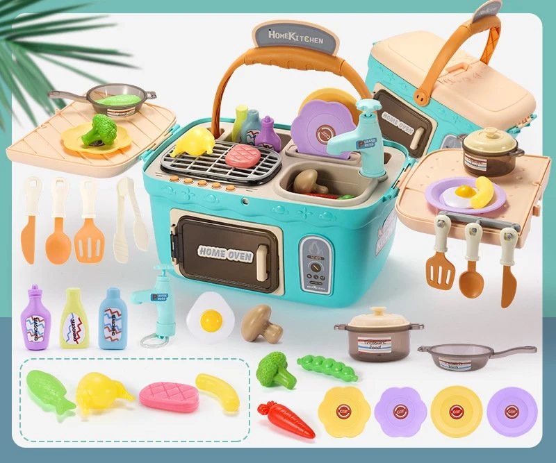 Vortäuschen Kinder Mini Küche Zimmer Spielzeug Sets Real Food Modell Spielzeug bequem tragen glücklich Küche Spielzeug Kochen für Kinder