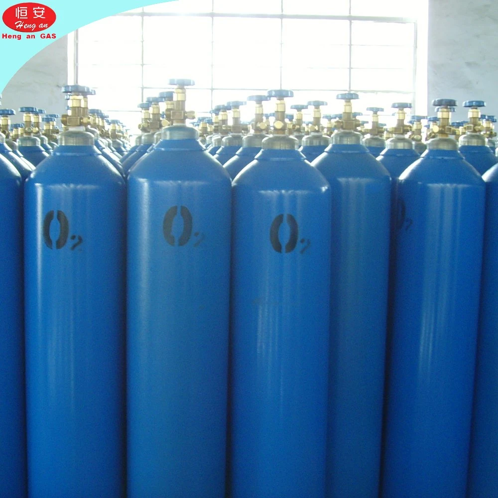 Portable 40 Liter 150bar Oxygen Gas Filling 99.5% 99.999% Medical 40 Liter Oxygen Cylinder