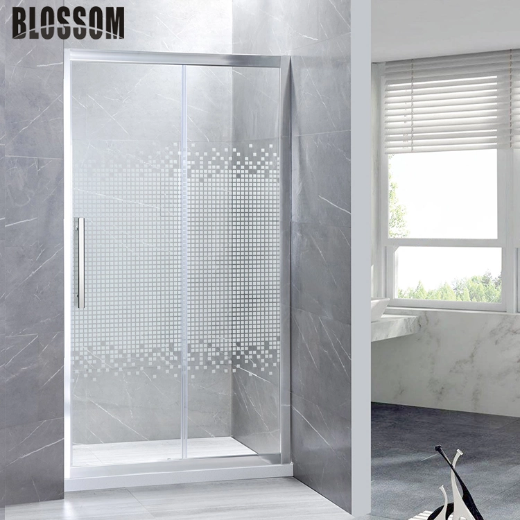 Manufacturer Supplier Chrome Aluminum Frame Glass Simple Shower Room for Bathroom