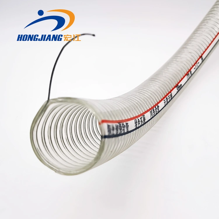 Vacuum Reinforced Food Grade Spring Hose, Spiral Reinforced PVC Steel Wire Hose