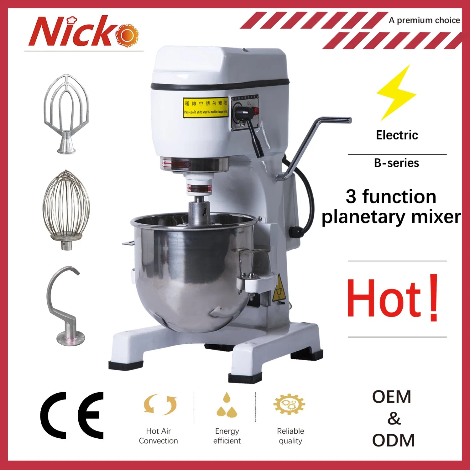 Automatic Electric Cooking Commercial Mini Bread/Bakery Stand Dough Spiral Mixer for Mixing Equipment Flour Kneader Kitchen Mixer Cake Mixer