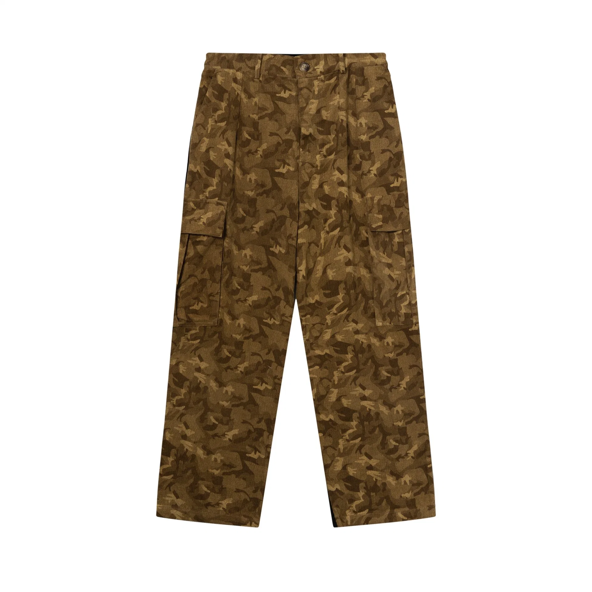 Le Camouflage européens et américains de velours côtelé poches tridimensionnelles de fret et de salopettes Terry Fashion pantalons de survêtement occasionnels lâche/Pantalon Pantalon/
