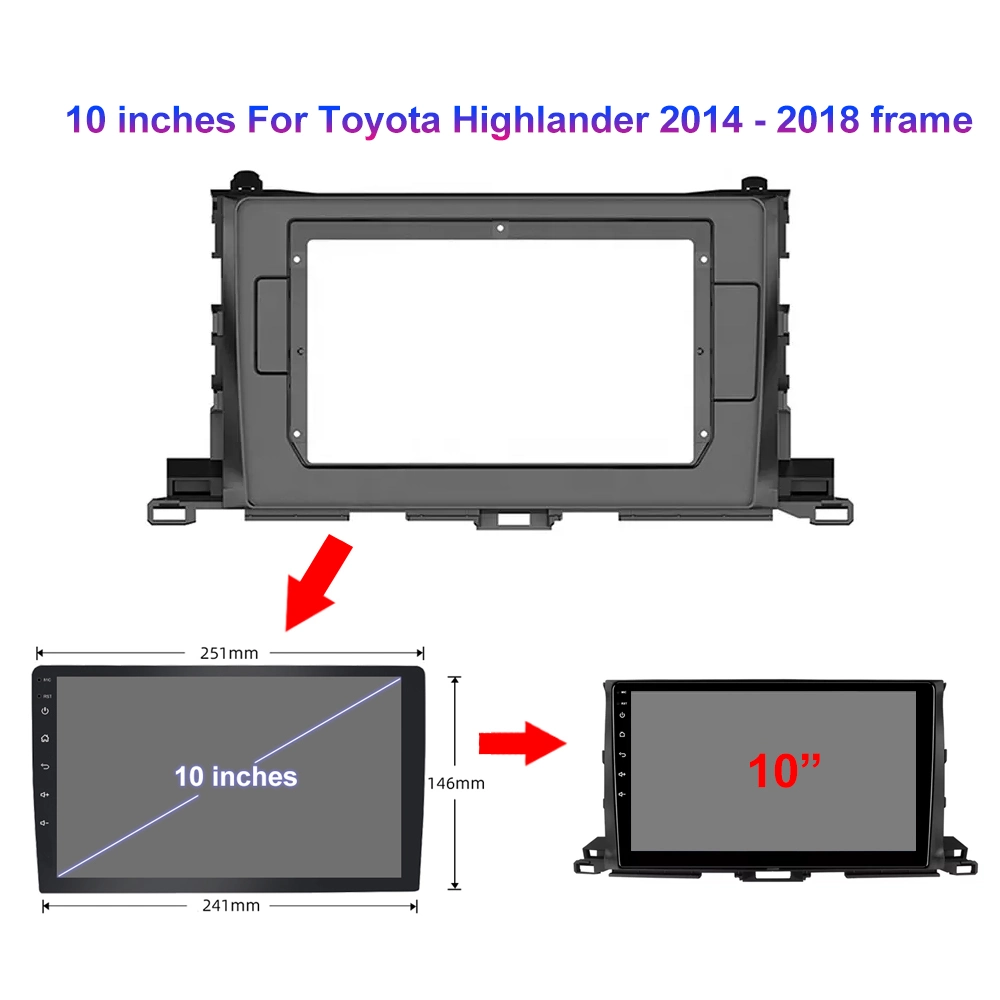 Jmance Car for Toyota Highlander 2014 - 2018 Radio Audio Multimedia Video Player Navigation Stereo GPS Android 9 Lnch