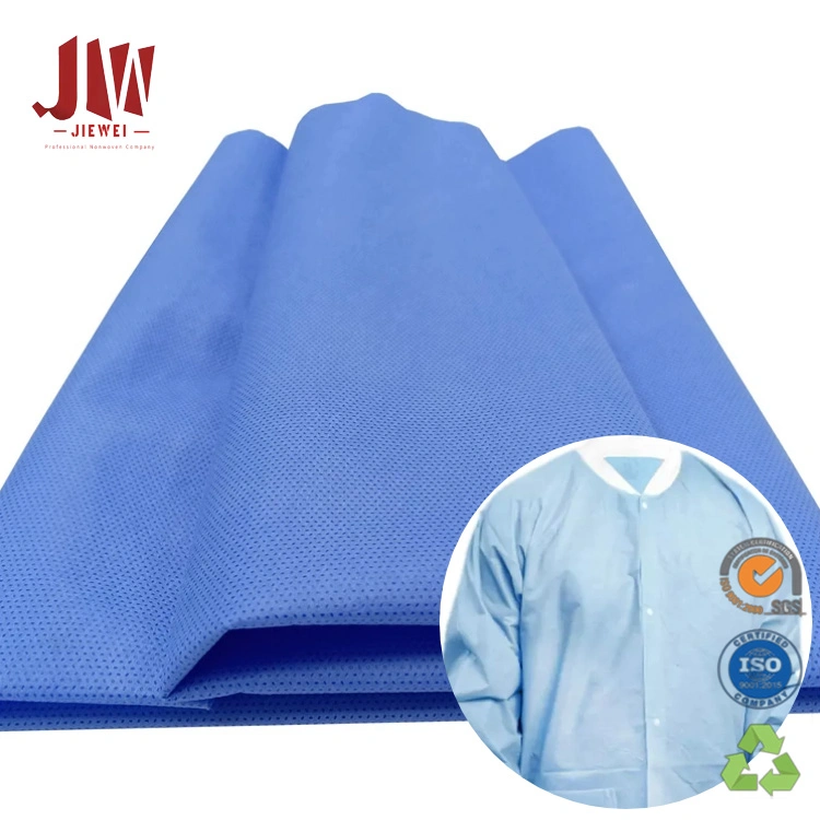 High quality/High cost performance 100% PP Custom Medical Gown Medical Doctor Gowns in Blue