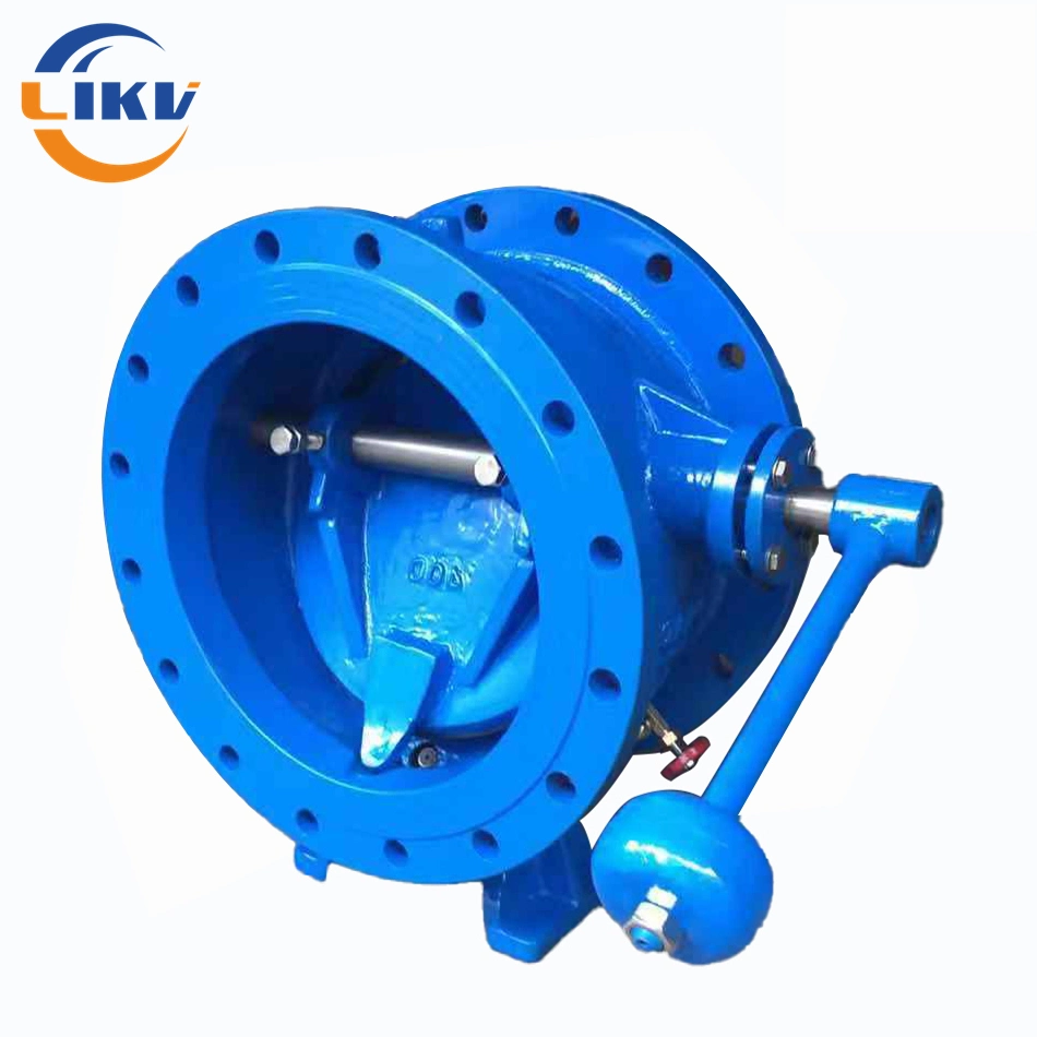 Adjustable Cast Iron Tilting Swing Butterfly Slow Check Valve with Buffer Counter Weight