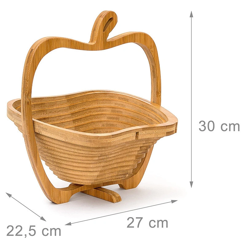 Bamboo Foldable Hand-Held Fruit Creative Multi-Functional Vegetable Storage Basket