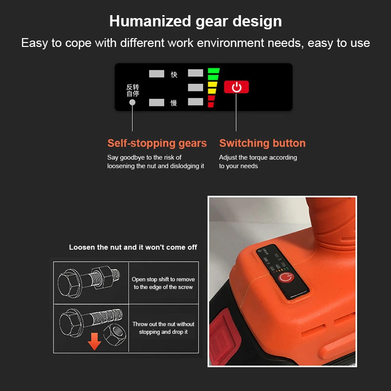 Gainjoys Wholesale/Supplier Impact Wrench Kit 900nm Impact Wrench Wrench Set Combination Ratche