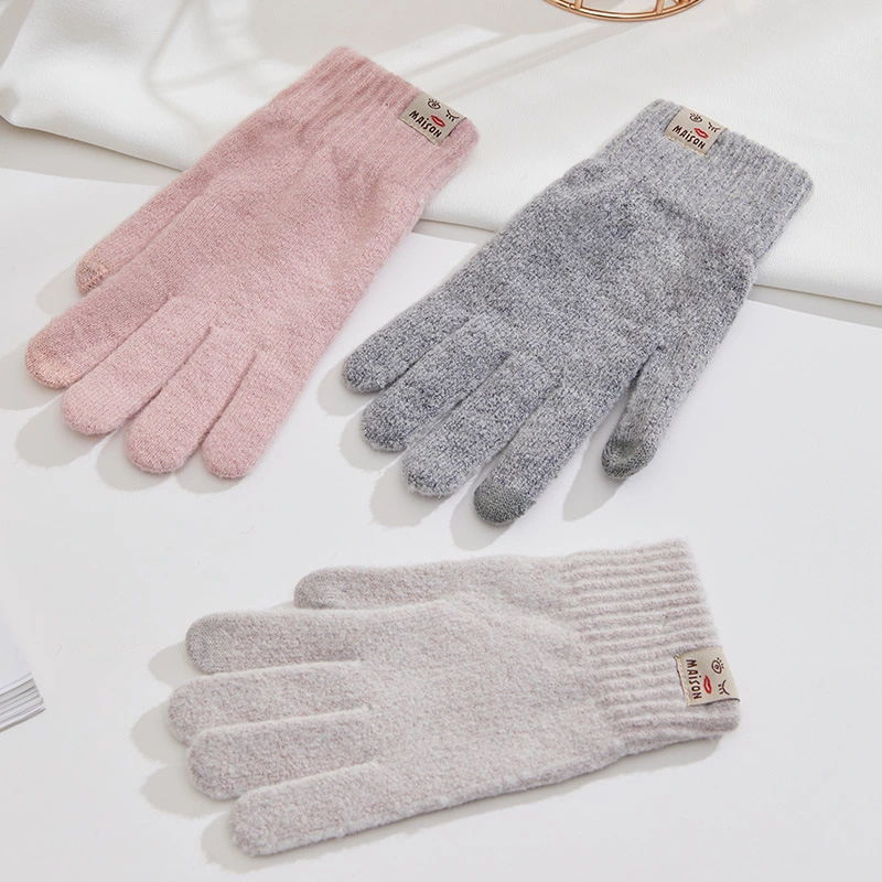 Hersteller New Arrival Damen Warme Acryl Strickhandschuhe