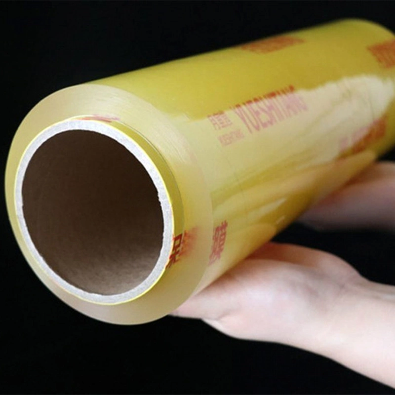 China Top 6 Supplier Cling Film Wrap Meat Packing Quality Food Grade 9~20 Micron PVC Cling Film PVC Cling Film Food Wrap