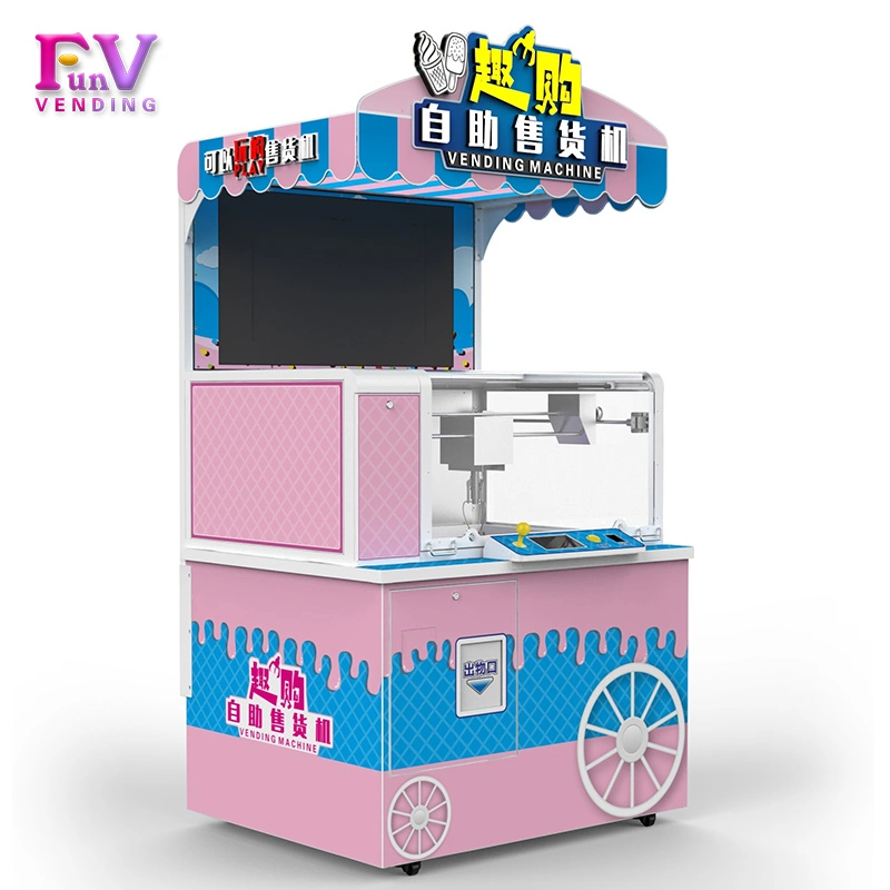 Commercial Coin Operated Price Claw Game Ice Cream Vending Machine for Foods and Drinks