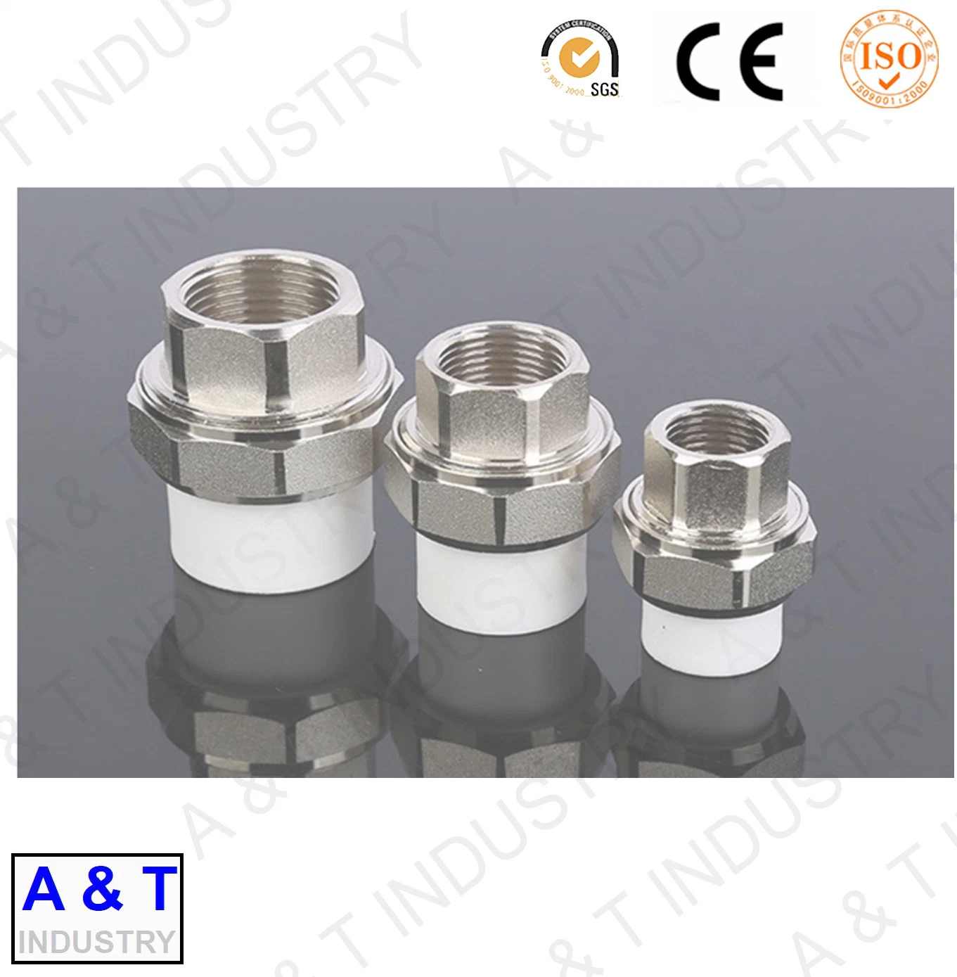 Thread Copper PPR Precision Castings Pipe Fittings Union Connector