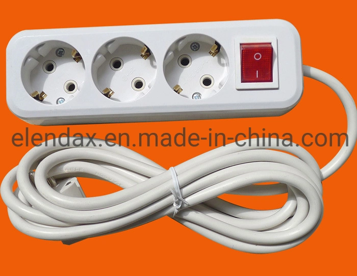 3 Way EU Standard European Electric Socket, Power Strip, (E8003ES)