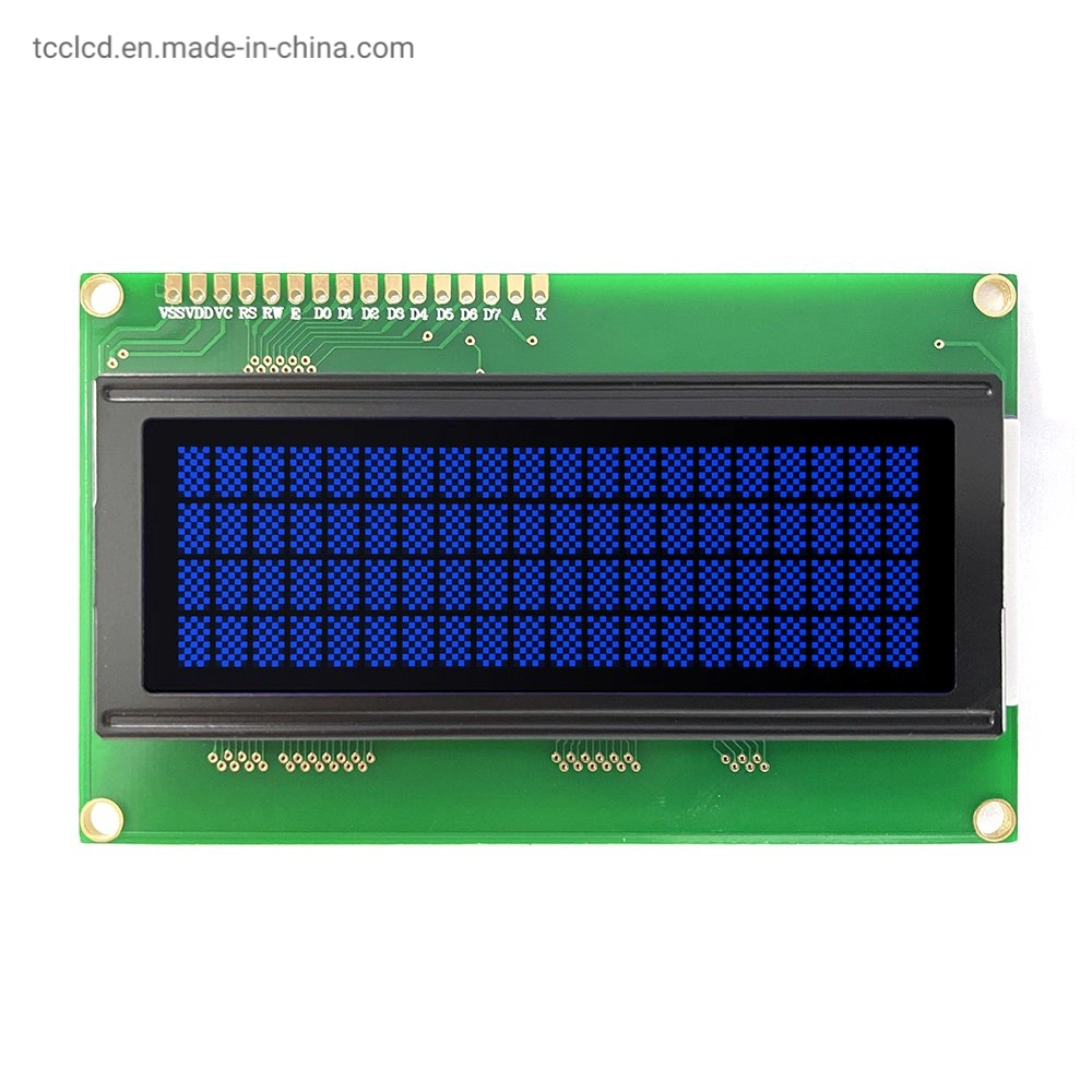 Pantalla de caracteres 20X4 personalizada con efecto de pantalla OLED de película negra SPI/I2C/paralelo Interfaz 2004 módulo LCD monocromo