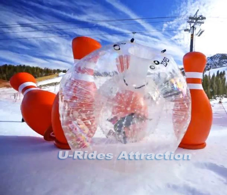 Crazy inflatable zorb ball games with bowling ball inflatable human bowling