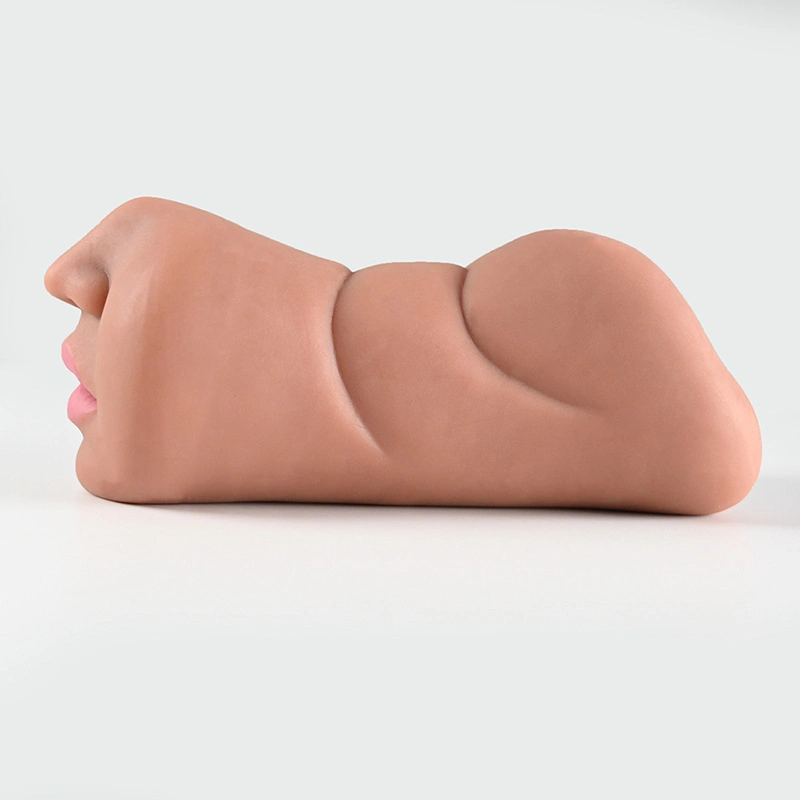 3 en 1 macho Masturbator, realista Pocket Pussy con cara de realismo diseñado y estructura 3D para los hombres de la masturbación mamada Portable macho adulto de juguete sexual.