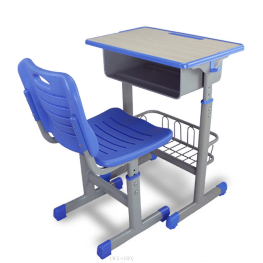 Factory Supply Height Adjustable Plastic Seat School Desk and Chair Set Student Furniture