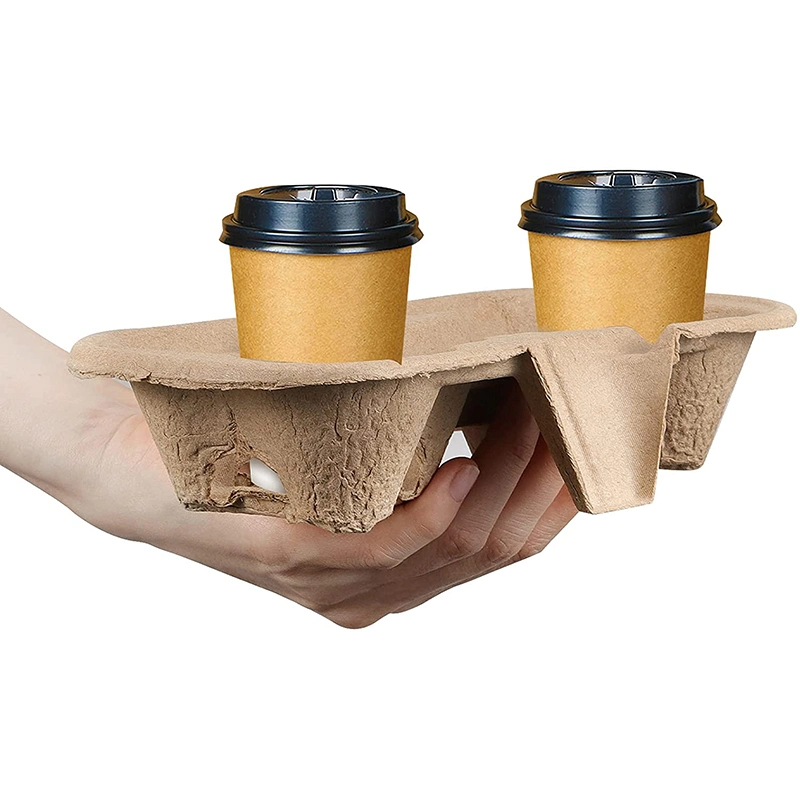 High quality/High cost performance  Take Away Hot Drink Kraft Papercup Disposable Kraft Tea Coffee Carrier Paper Cup Holder