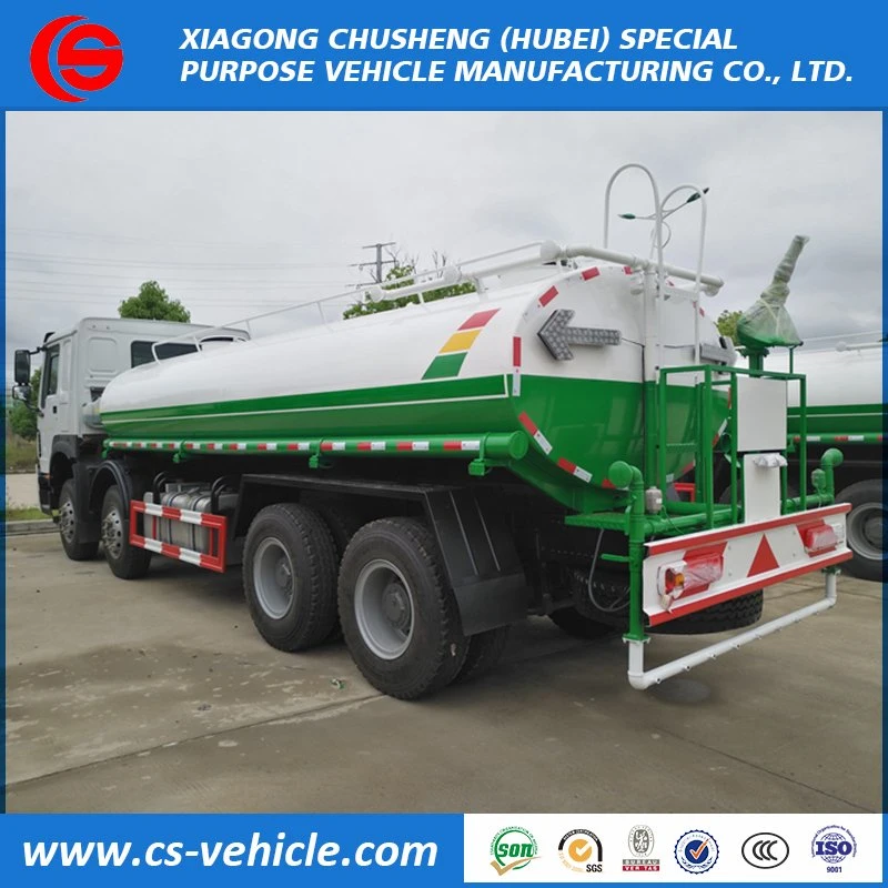 HOWO 8X4 12 Wheeler Water Bowser 35tons Water Sprinkler Tanker Truck