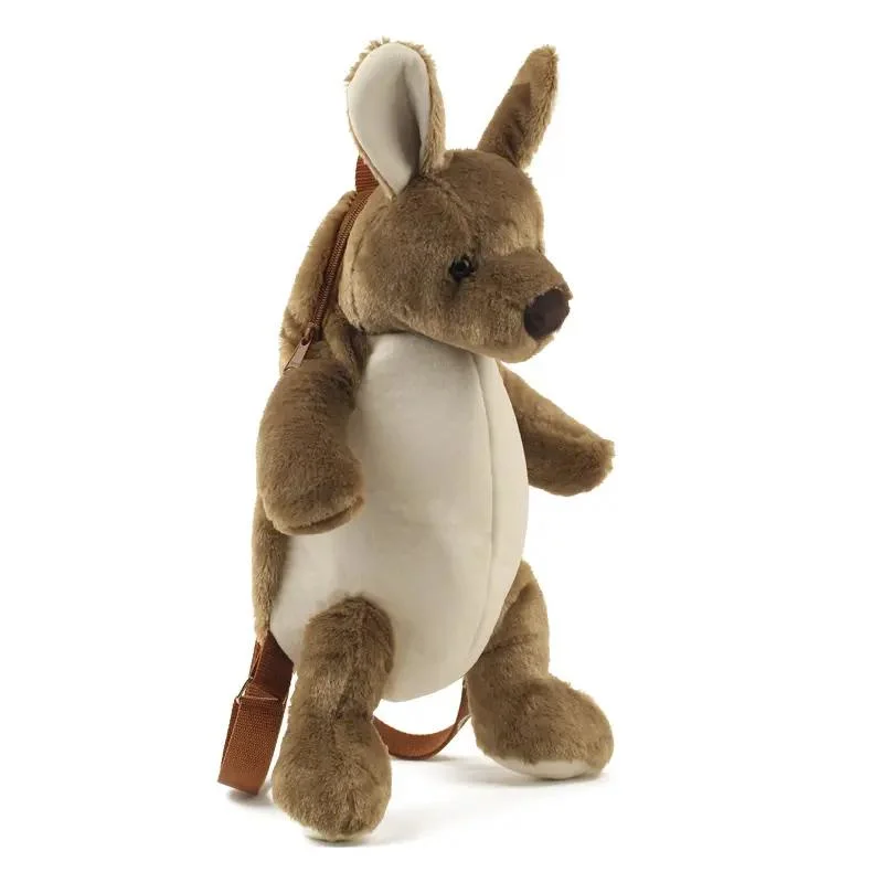 Mochila de peluche de animales de fábrica de oso de peluche Monkey Bunny Canguro Bolsa de escuela