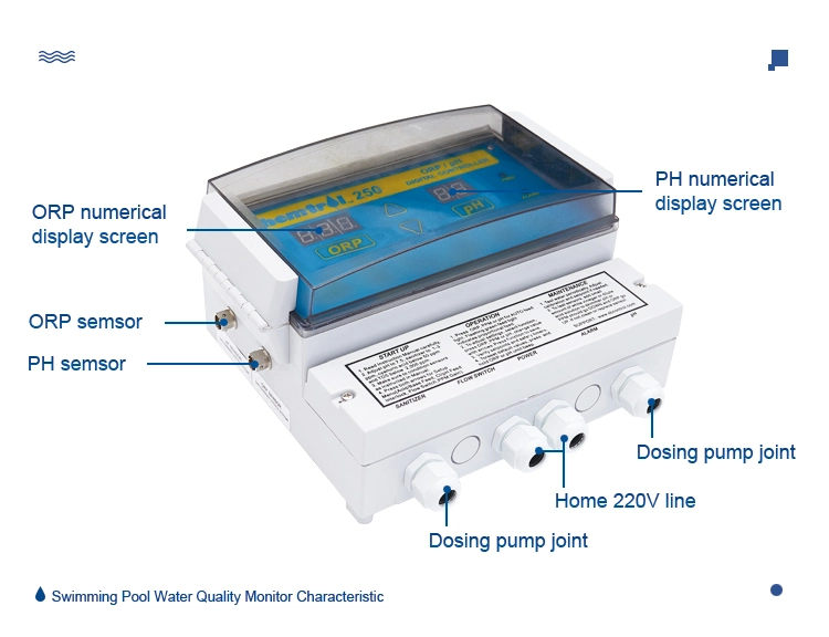 Los nuevos portátiles digitales de probador de pH-metro Monitor de Agua de Piscina