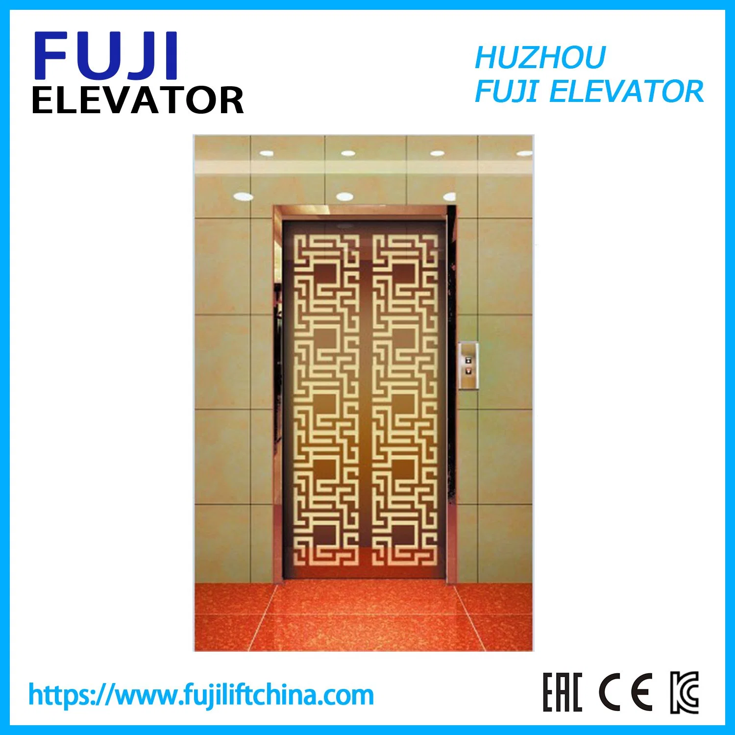 with and Without Single FUJI High Quality Export Wooden Case Passenger Elevators Home Lift