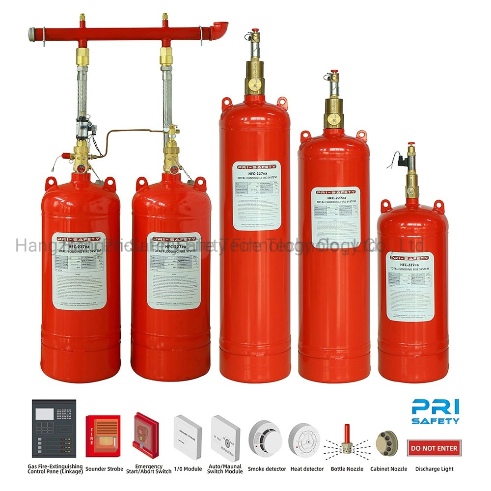 HFC227ea Total Flooding Fire System aktiviert durch Magnetventil mit Steuerungssystem