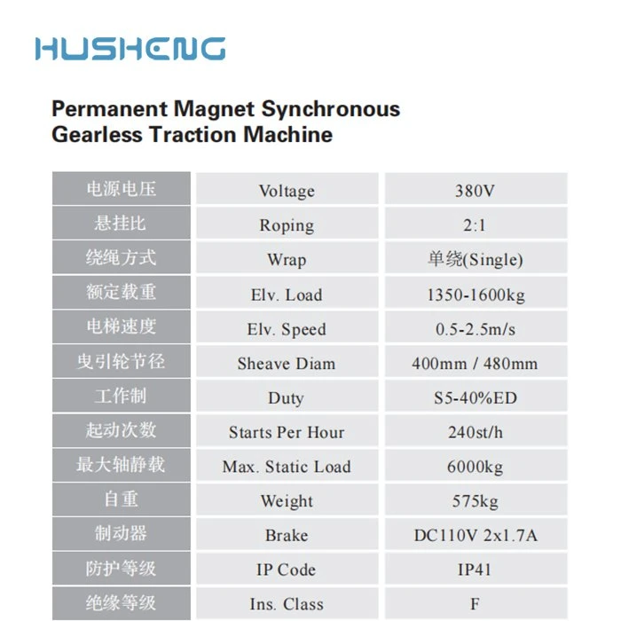 Montanari Elevator Permanent Magnet Synchronous Gearless Traction Machine Mcg150 Elevator Motor