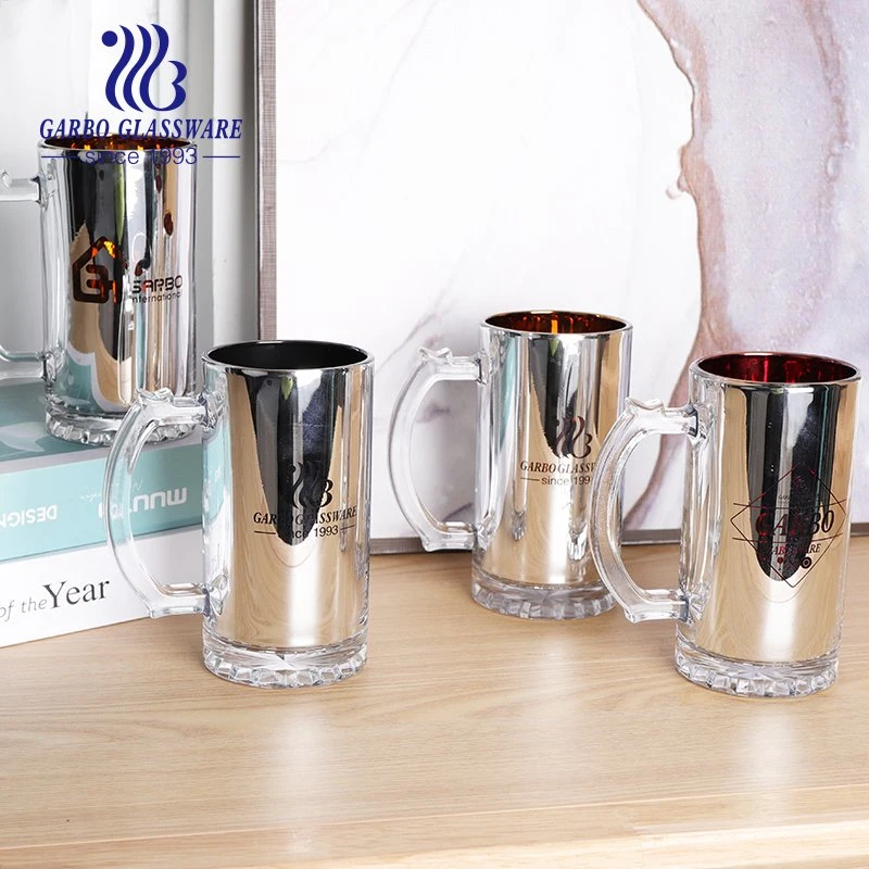 Top Seller Beer Mug Electroplating Color Spraying Barware with Laser Logo Custom Beer Cup with Handle Beer Glass Mug