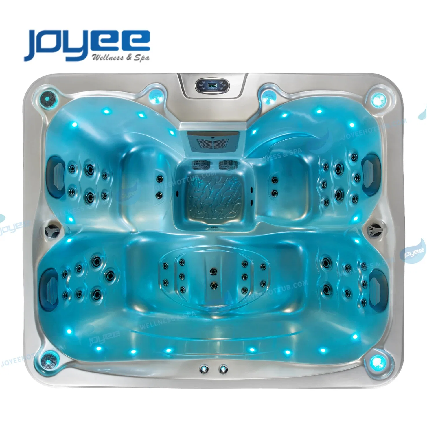 Joyee 5 Persons Pure White Acrylic Therapy Whirlpool Family SPA