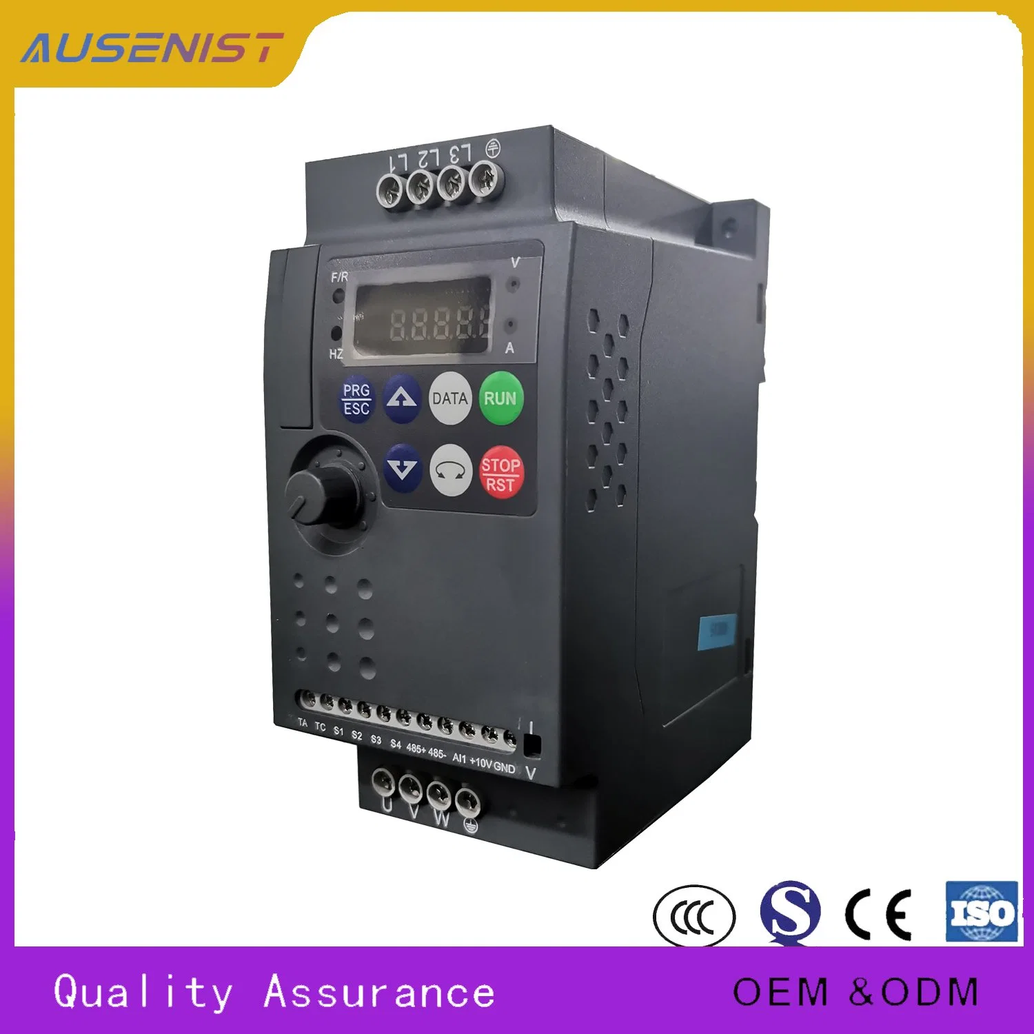 محرك عاكس محكم من المصنع Ausenist محكم 0.75 كيلو واط إلى 400 كيلو واط مع Inverters (معكوس) ثلاثي الأطوار للتحكم في المتجه عالي التردد للتيار المتردد