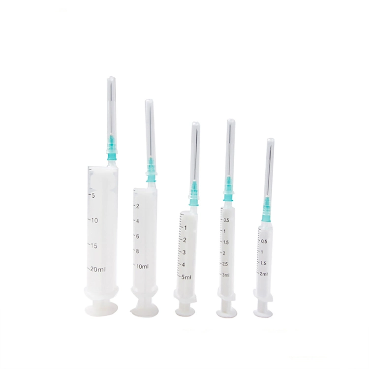 Two Parts Disposable Medical Syringes 2ml, 3ml, 5ml, 10ml, 20ml