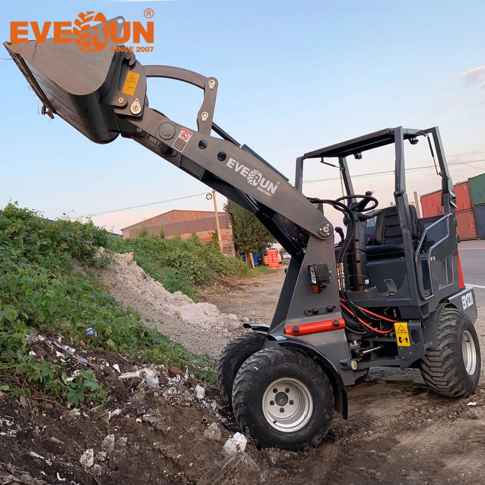 Everun Er1220 1.2ton Mini Small Compact China Small Farming Portable Construction EPA CE Front End Wheel Loader Earth Moving Machine for Sale