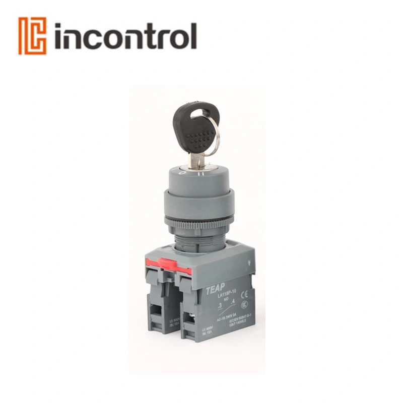 Nuevo interruptor de botón de control montado en panel IP65 La118p con cuerpo gris