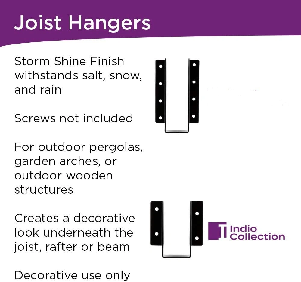 National Hardware Decorative Joist Hanger Outdoor Reinforcement Hardware Accents Brackets and Bracers for Pergolas Gazebos Arches and Raised Garden Bed