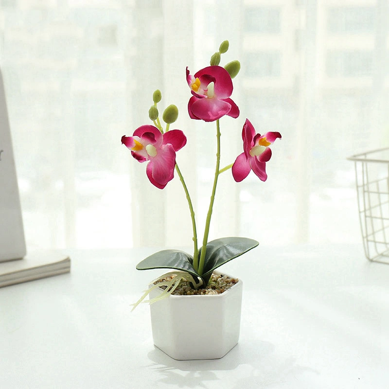 Wholesale/Supplier Factory Price Artificial Orchid Flower in Plastic Pot