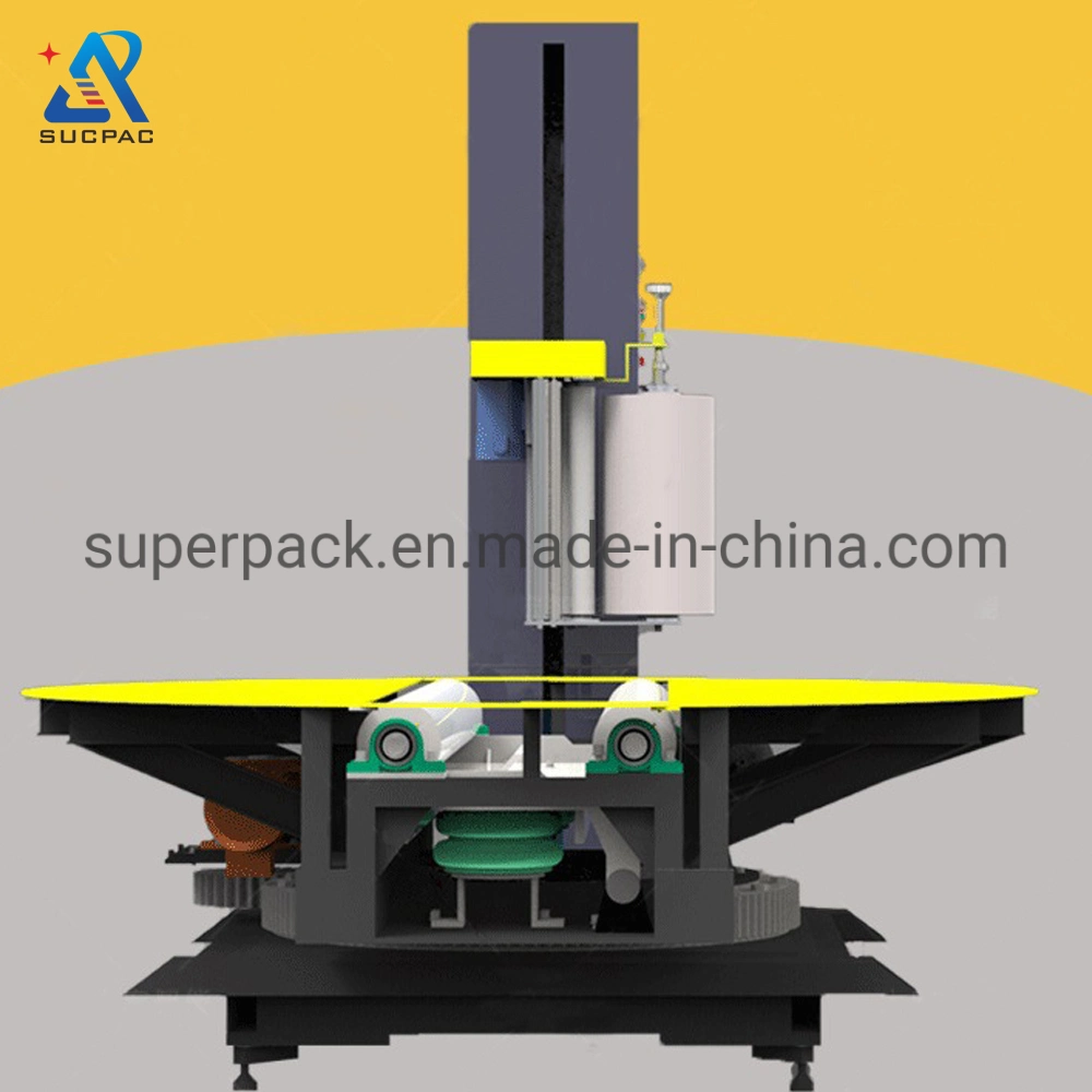 Máquina de envasado del rodamiento del cilindro Turntable estiramiento máquina de envoltura